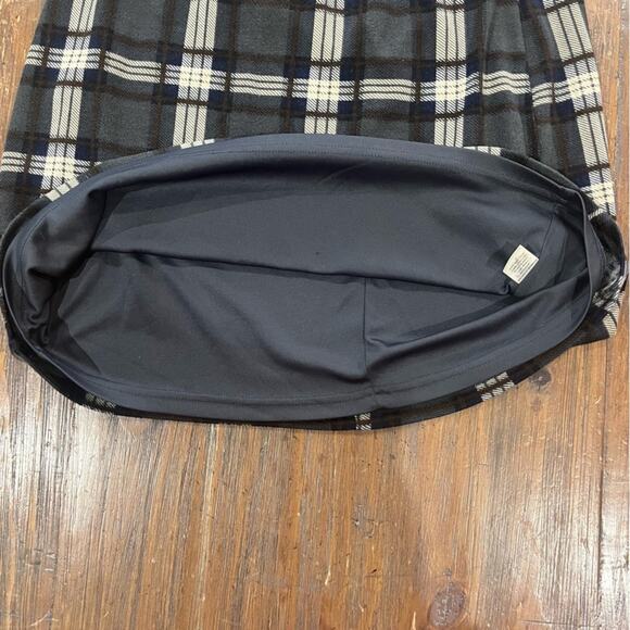 41 Hawthorn Mini Skirt Womens Size Medium Plaid Gray Brown Academia Schoolgirl - Picture 4 of 9